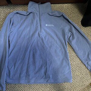 MOUNTAIN WAREHOUSE Womens Zip Neck Fleece Jumper Medium Blue